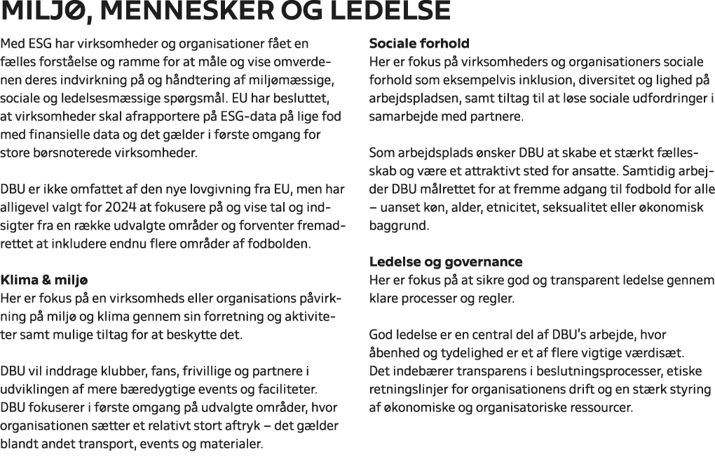 Milj , mennesker og ledelse Med ESG har virksomheder og organisationer f et en f lles forst else og ramme for at m le...